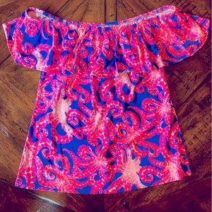 New with tags Lilly Pulitzer off the shoulder blouse